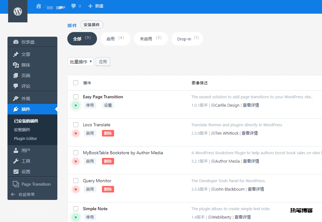 给wordpress后台页面美化-执笔博客